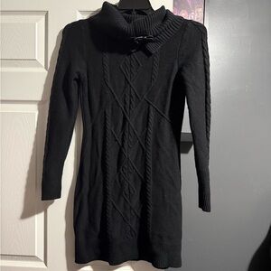 White House Black Market Black Turtleneck Sweater Dress